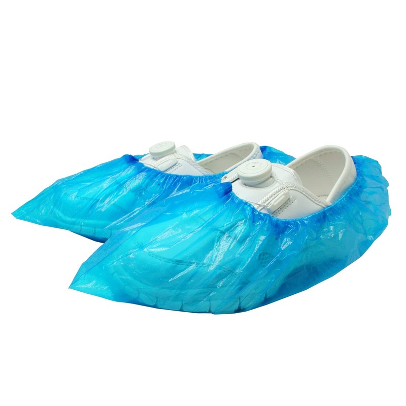 Disposable Polyethylene Shoe Cover, Blue, 100 Count WS6650