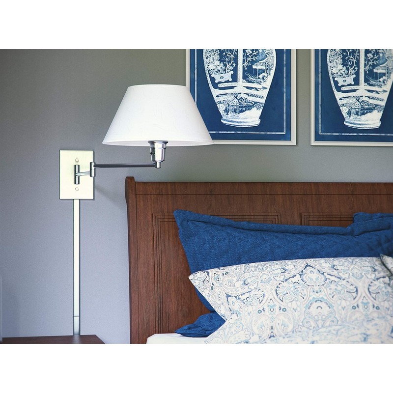 Kenroy Home 30110BS Simplicity Wall Swing Arms, Medium, Brushed Steel