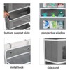 plastific 5 Tier Hanging Wardrobe Storage Shelf Organiser Breathable Closet