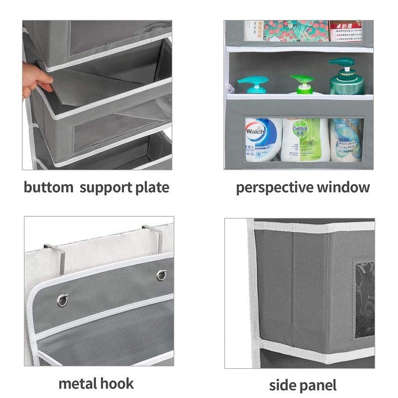 plastific 5 Tier Hanging Wardrobe Storage Shelf Organiser Breathable Closet