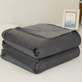 YASMENG Cuddly Blanket Fluffy Winter Warm Grey Dark Grey Fleece Blanket Cuddly Blanket 150 x 200 cm Soft Cuddly Flannel Blanket Couch Blanket Sofa Throw for Bed Sofa Couch Living Room