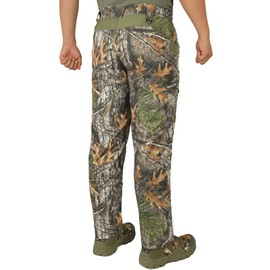 LOOGU Mens Camo Hunting Pants Water-Resistant Ripstop Turkey Hunting Pants for Men with 9 Pockets