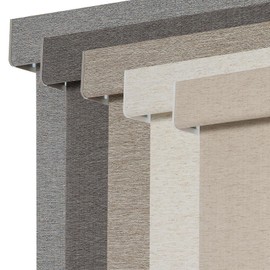 Persilux Blackout Roller Shades for Window Blinds,Cordless,Linen Fabric,Thermal Insulated Fabric UV Protection Shades for Home,Office,Bedroom,Door,Blackout-Beige,34 1/2" W X 72" H