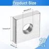 uxcell 10Pcs M5x12mmx3mm Square Nuts, Carbon Steel Zinc Plated Coarse
