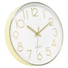 Foxtop Gold Wall Clock 12 Inch Silent Non-Ticking Battery Operated
