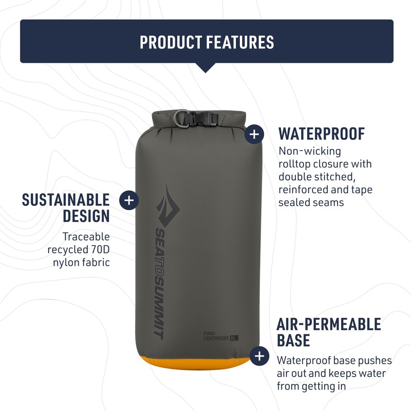 Sea to Summit eVac Dry Bag, Roll-Top Compression Sack, Turkish