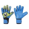uhlsport ELIMINATOR SUPERSOFT Gloves, Black/Blue/Power Green, 9.0, 100017001