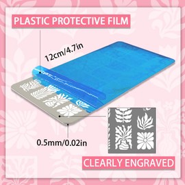 PH PandaHall 3pcs Flower Nail Stamping Plates Leaves Patterns Nail Image Plates Plants Leaf Nails Art Templates Wavy Floral Print Manicure Stencils for Women Manicures Salon DIY Printing Design