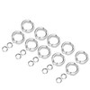 10Pcs Bird Foot Rings Metal Parrot Leg Ring Outdoor Fly