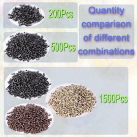 Micro Ring Beads for Hair Extensions,200PCs 5mm Black Invisible Links, Salon-Grade Durable Micro Links for Keratin & Clip-In Extensions