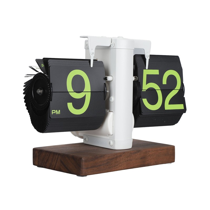 Digital Flip Clock 12h Single Sided Large Numbers Automatic Retro