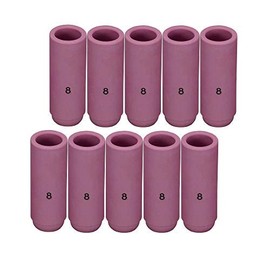 RIVERWELD TIG Aluminum Oxide Nozzles Ceramic Protective Cup #8 10N46 with 12.5mm Opening for SR WP 17 18 26 TIG Welding Torch Pack of 10