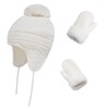 Kids Winter Beanie Hat Mittens Set Warm Fleece Hat Baby