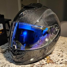 PSLER Helmet Visor for EXO 520 1400 R1 Tinted Visor for Scorpion EXO 391 520 1400 R1 Motorbike UV Protection Face Shield Replacement Accessories(Transparent Blue)