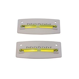 2-Pack Bubble Graduated Scale Levels Trailer Leveler Large (White)