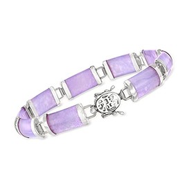 Ross-Simons Jade Good Fortune Bracelet in Sterling Silver
