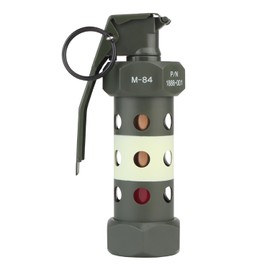Disratw M84 Airsoft Flashbang Grenade Toy Plastic CS Hand Grenade Model Outdoor Camping Emergency Light Tactical Gear Accessories for Army Fans Cosplay Props CS Game (No Function)