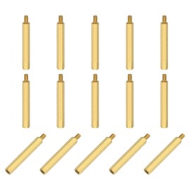 sourcing map 15Pcs Male to Female Thread Spacer Screws, M4 x 40mm + 6mm Brass Hex Standoff Screws PCB Motherboard for Drone Quadcopter, Computer and Circuit Board