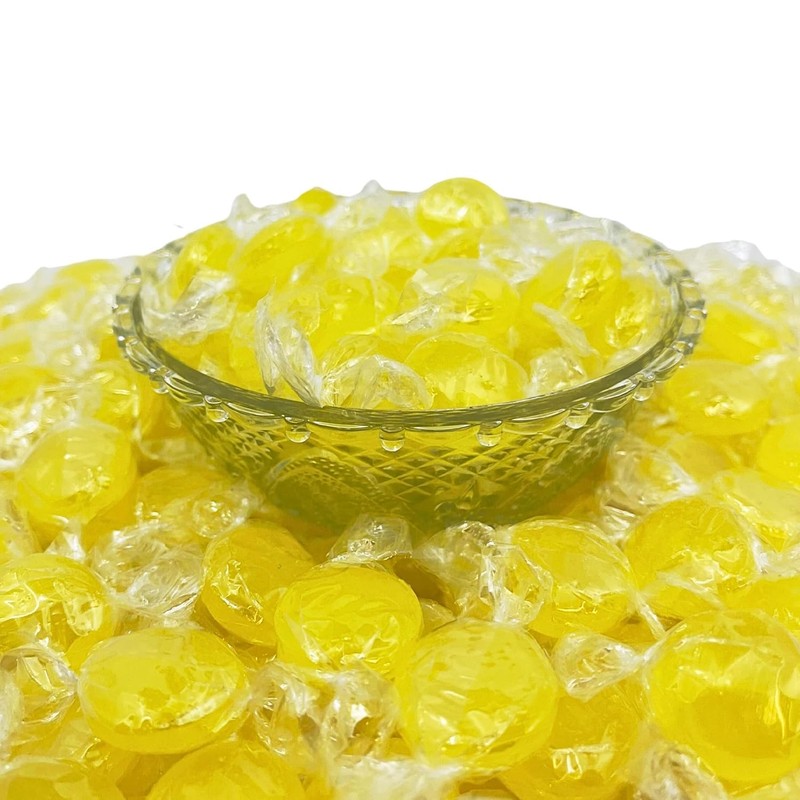 Sugar Free Lemon Drops Hard Candy - 1LB, Individually Wrapped