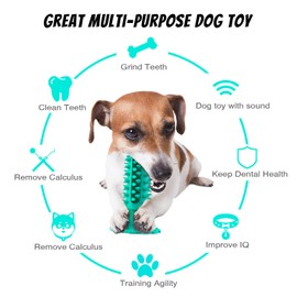 Elecpioneev Dog Toys for Aggressive Chewers, Puppy Teething Toys, Indestructible Dog Toy, Dental Chews for Dogs, Squeaky Dog Toys, Tough Dog Toys for Medium Dogs (Yellow)
