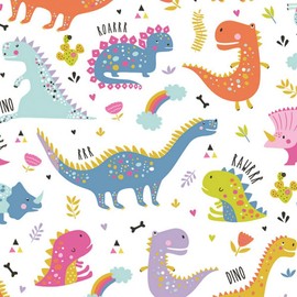 20 Napkins Colourful Dinosaurs | Dinos | T-Rex | Children | Birthday | Party | Children's Motif | Boys | Table Decoration 33 x 33 cm