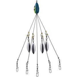 Xsdjasd Alabama Umbrella Rig Bass Striper Fishing Freshwater Fishing Swim Bait Lure Rig Kit Blue