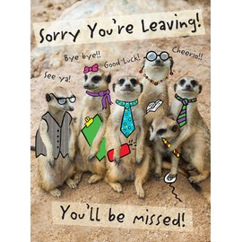 Piccadilly Greetings Modern Large Card Leaving - 12 x 9 inches