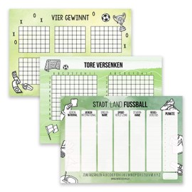 3 Play Blocks for Children and Adults: City Country River, Ships, Four Wins – For Train and Car Ride – 50 Sheets Each on High-Quality Paper – Set No. 7 – Travel Game – DIN A5