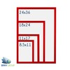 BNV Aluminum Front Load Snap Poster/Picture Frame, Red, 16x20 Inches,