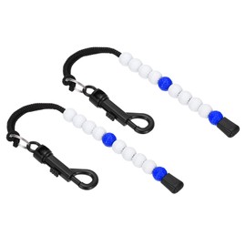 PATIKIL Golf Beads Dots Counter 2 Pack Golf Strike Counter Beads with Clips Golf Accessories for Women Men Golfer Strikes Counter White/Blue