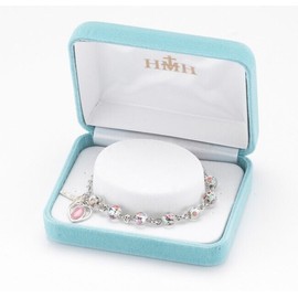 Needzo Rose Embedded Round Murano Glass Sterling Silver Rosary 6mm Religious Bracelet