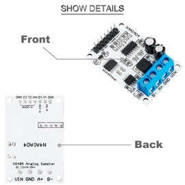 DAOKI DC 12V 4-20mA 0-5V 0-10V Voltage Signal Acquisition RS485 Modbus RTU Module for PLC Current Transmitter N4AIA04 Measuring Instruments DC 8-25V