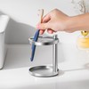 Stainless Toothbrush Holder Stand for Bathroom: Stainless Steel Ventilated Organizer