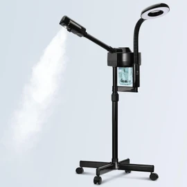 2 in 1 Facial Steamer Professional Ionic Face Steamer with 5X Magnifying Lamp&Adjustable Hot Mist Nozzle, Esthetician Facial Steamer Salon Spa Beauty Skin Care Equipment