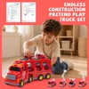 5 in 1 Construction Truck Toys for Toddlers 3-5, Carrier