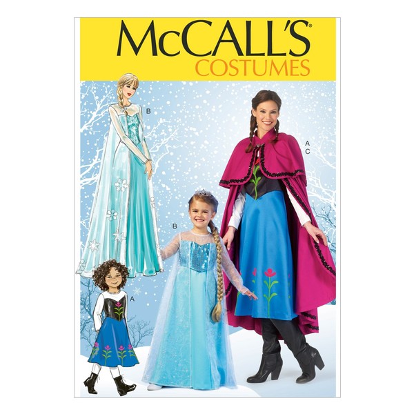 McCall's M7000 Women and Girl's Fairy Tale Snow Princess Costume Sewing Pattern, Sizes 3-14