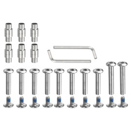 M METERXITY Roller Wheel Screw Repair Kit - Inline Skate Axle Screw Replacement Parts Hardware Kit with Long Wrench for Roller Skates Repair (Silver)