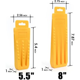 6 Pack Tree Felling Wedges with Spikes, Chainsaw Wedges, 5.5” Wedges with Storage Bag, Plastic Wedges for Tree Cutting, Logging Tools and Equipment, Chainsaw Wedges for Trees