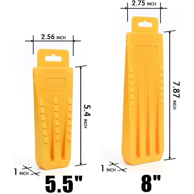 6 Pack Tree Felling Wedges with Spikes, Chainsaw Wedges, 5.5”