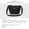 agnesb AC12E POCHETTE Sacoche Bag Nylon Shoulder Bag, Black