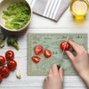 Lunarable Island Map Cutting Board, Detailed Treasure Map with Unique