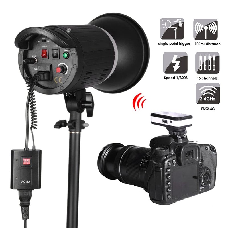 Wireless Remote Control Flash Trigger Set, 16-Channel Studio Light Shutter