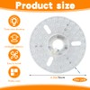 HKZTUY 24w 6.29 inch LED Ceiling Fan Light Panel, 3