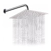 IML Regadera Cuadrada 20cm Acero Inox + Tubo Redondo L
