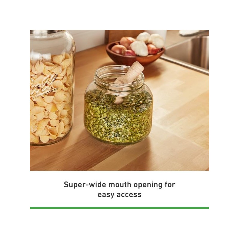 Ball Decorative Glass Mason Jar, Half Gallon Size, 64 OZ