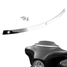 PBYMT Batwing Windshield Trim, Polished Stainless Windshield Trim Compatible for Harley Electra Glide, Street Glide and Trike Models 1996-2013