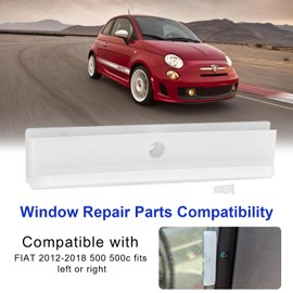 Door Window Regulator Glass Run Channel Track Guide Clip Compatible with Fiat 12-18 500 500c, Fix Stuck Window, Stabilizer Clip Set Fits for Left or Right-2 Pack