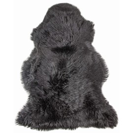 Natural Thick and Lush Pile Anti-Skid Backing Hypo-Allergenic Premium Quality New Zealand Shearling 2 x 3 ft Sheepskin Area Rug Throw Single Pelt, Chocolate