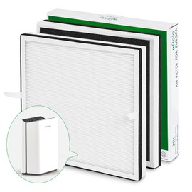 Afloia Original 3-Stage Filter, Compatible with Europa Air Purifier, Remove 99.99% Pets Hair Dander Odor Dust Smoke Mold Pollen, 2 Packs