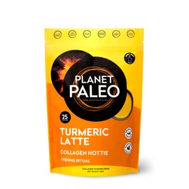 Planet Paleo Pure Collagen - Turmeric Latte (260g, 25 Servings) | Nutritious, Protein-Rich Coffee Alternative | Rich in Antioxidants | Evening Elixir to Support Balance and Vitality